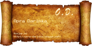 Opra Darinka névjegykártya